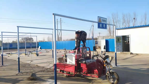 高阳县兴阳驾校摩托车考场建设中